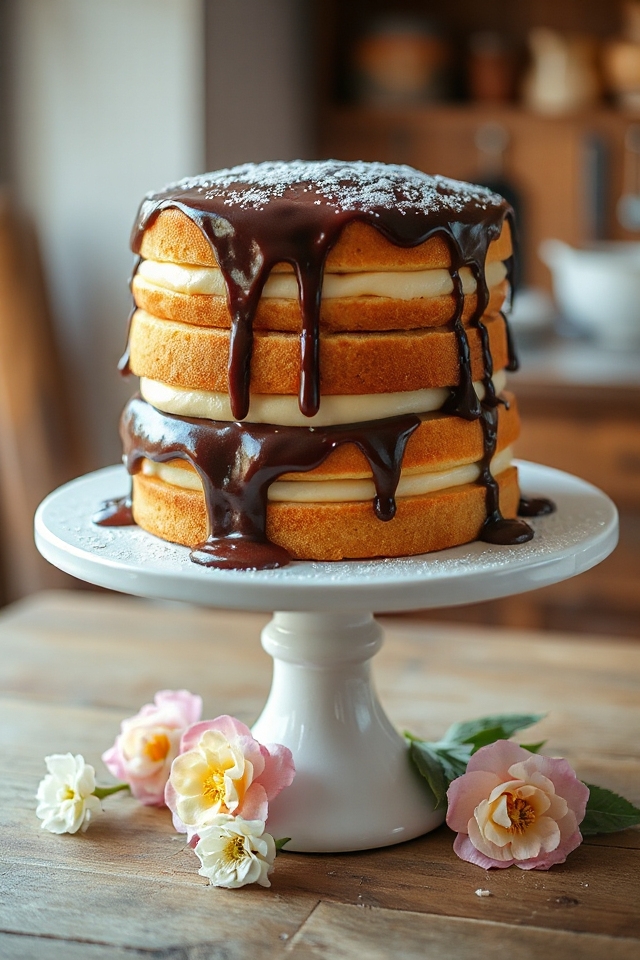 bake layer custard glaze