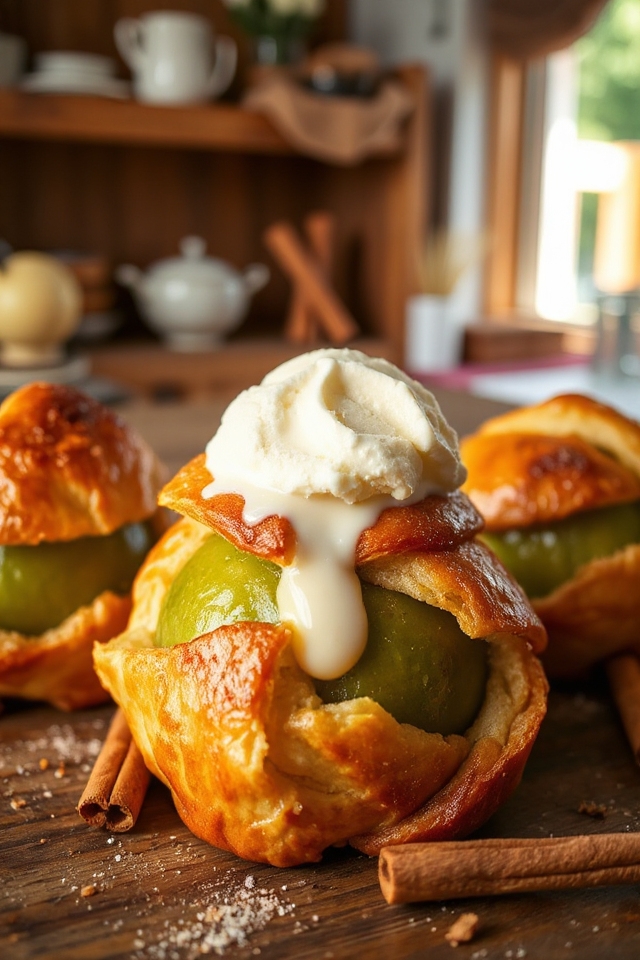 baked apples with pastry