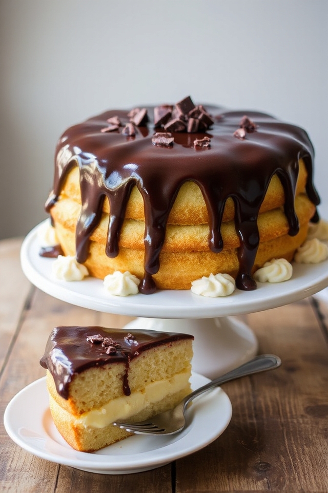 baking boston cream pie