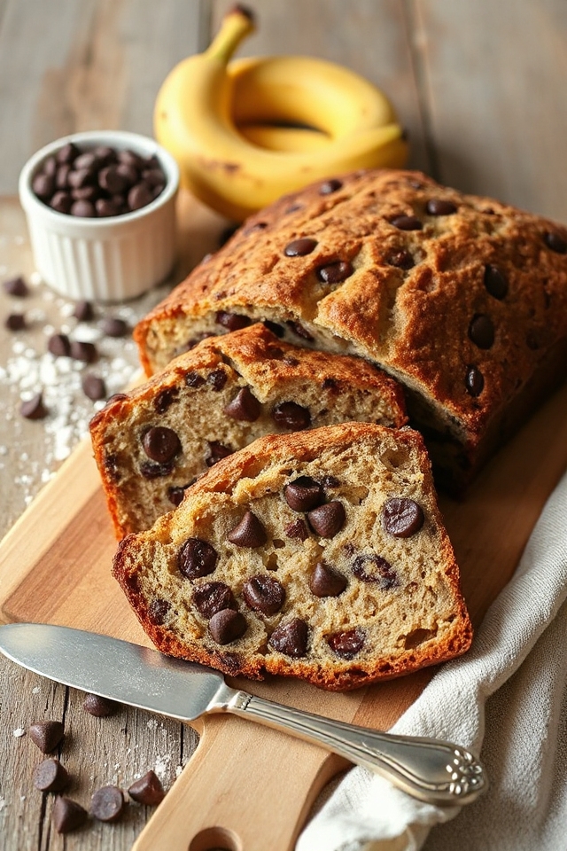 banana bread with chocolate chips