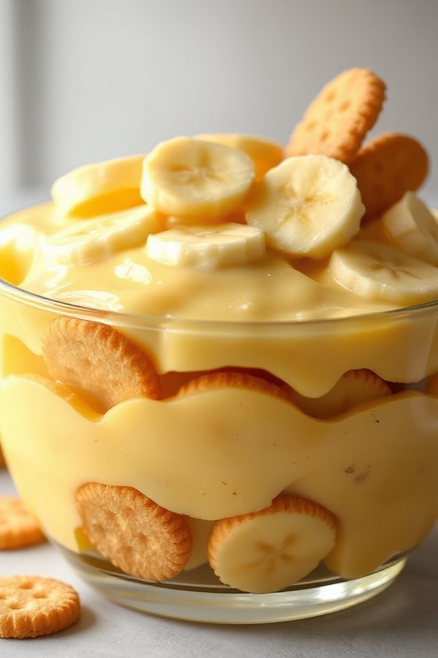 banana pudding layering process