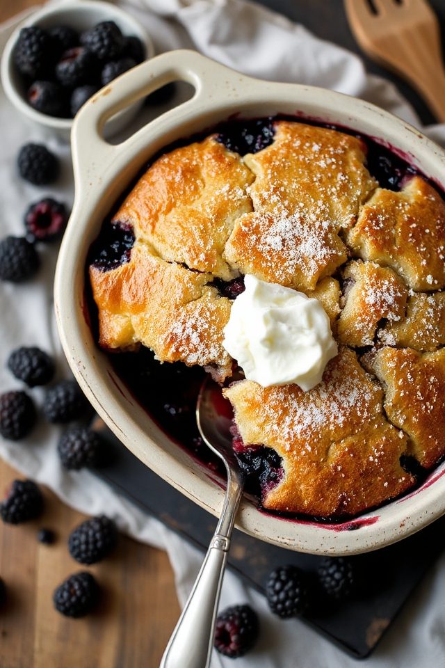 blackberry cobbler baking instructions