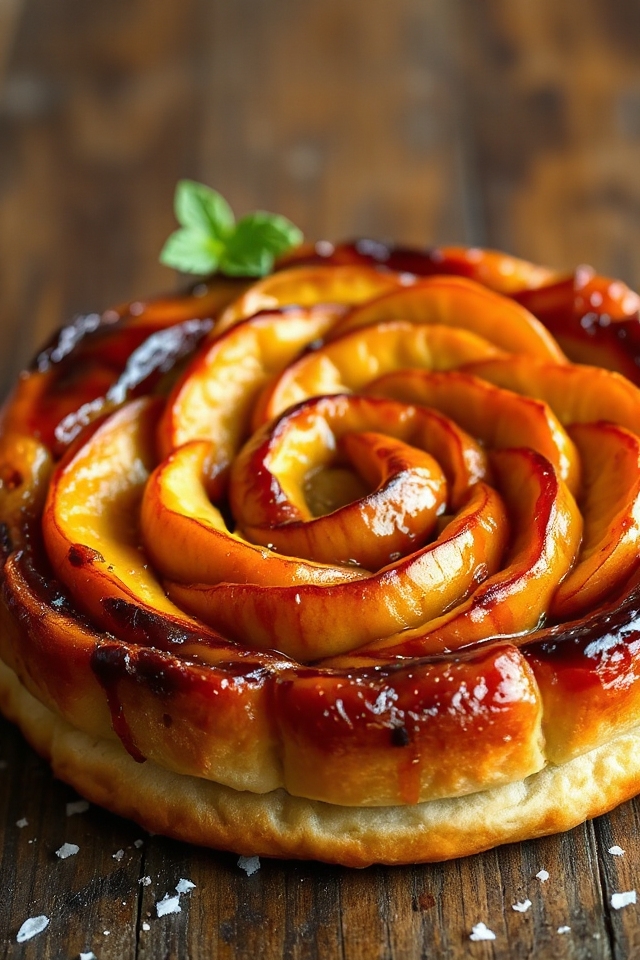 buttery pastry with caramelized apples