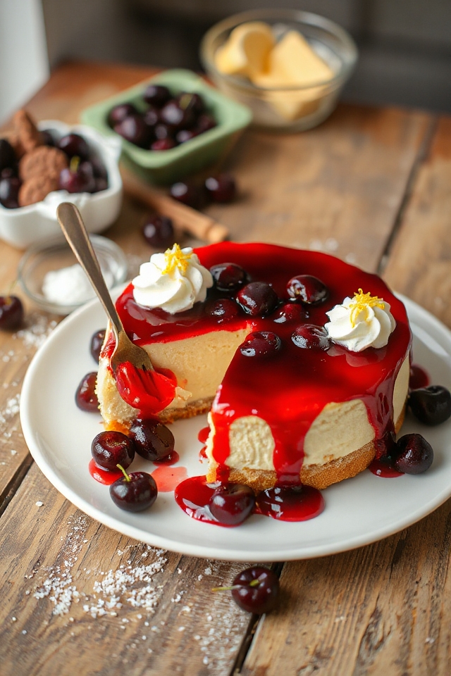 cherry cheesecake baking instructions