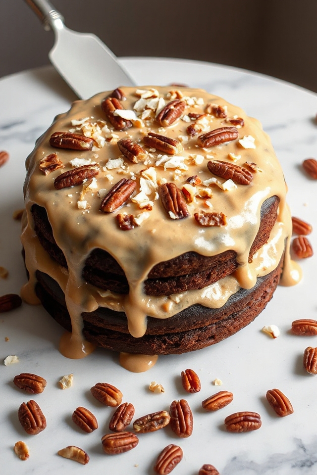 chocolate cake with coconut