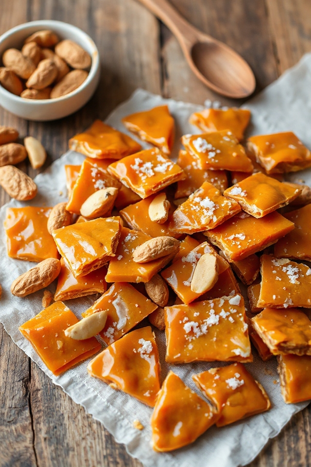 crunchy caramelized peanut snack