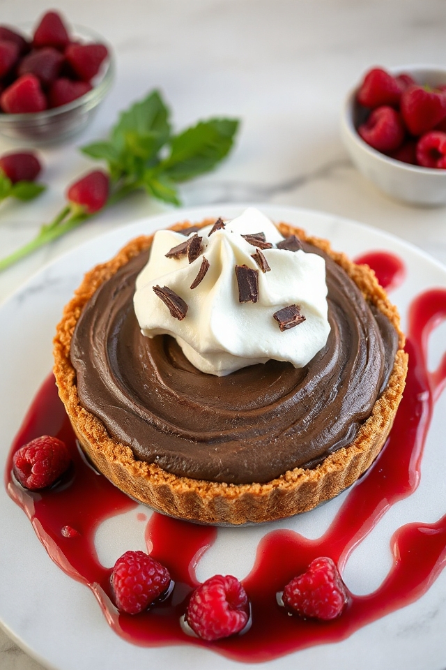 decadent chocolate silk pie