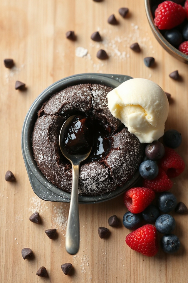 decadent molten chocolate dessert