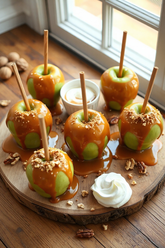 delicious caramel coated apples