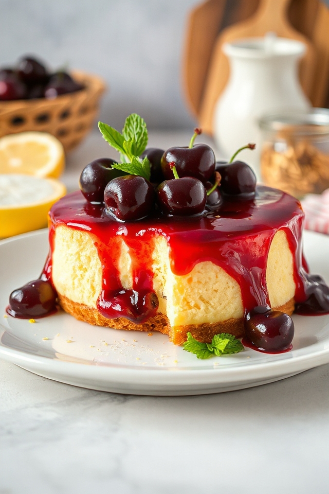delicious cherry cheesecake recipe