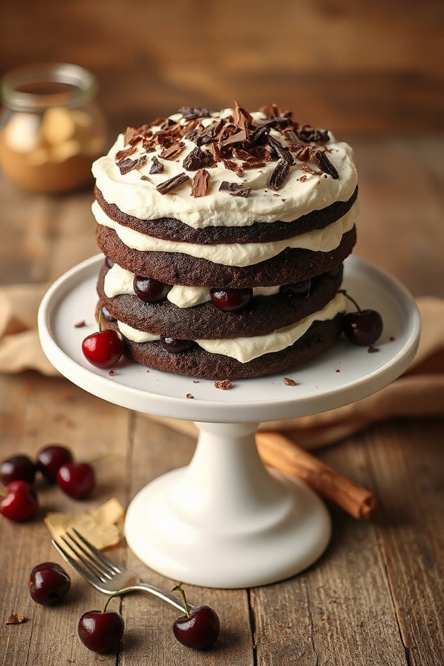 delicious chocolate cherry dessert