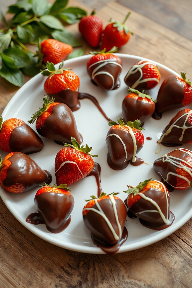 delicious chocolate dipped strawberries