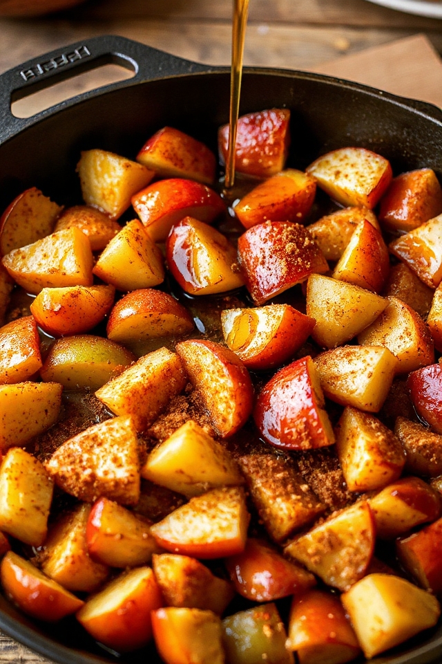 delicious cinnamon buttered apples