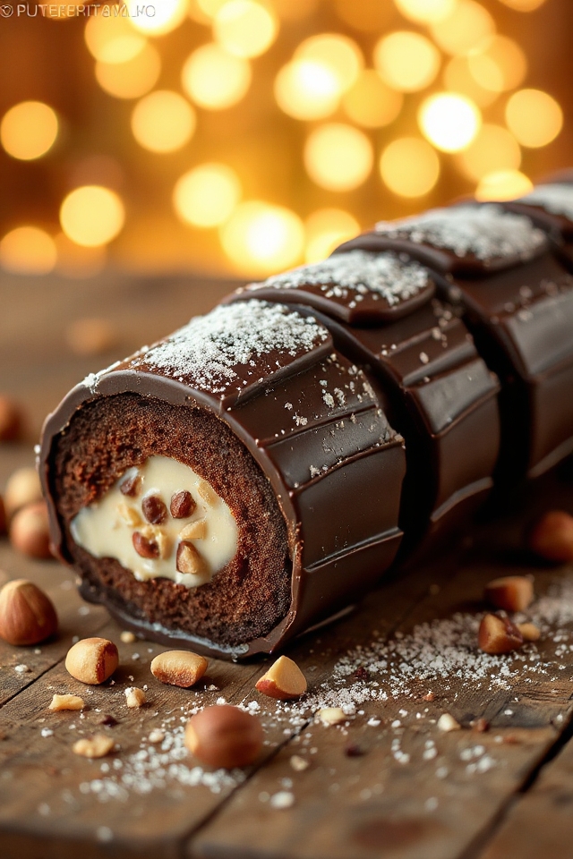 delicious festive chocolate log