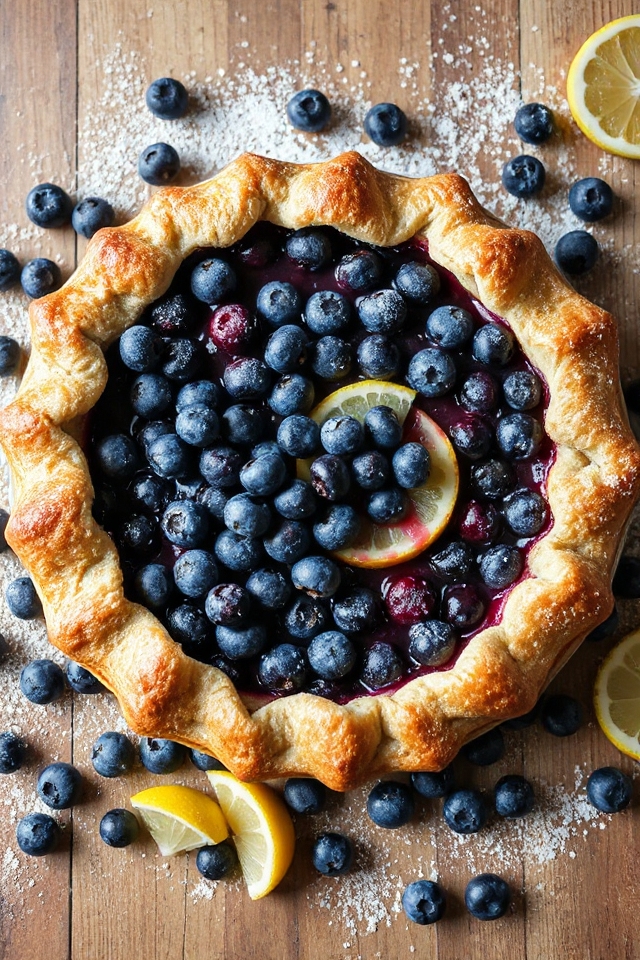 delicious homemade blueberry pie