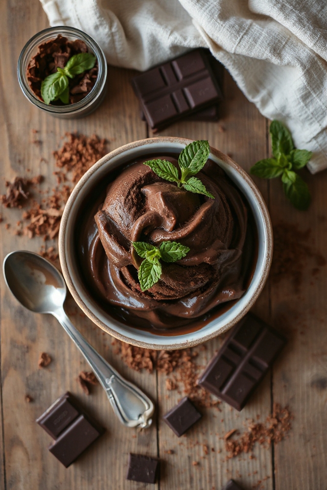 delicious homemade chocolate ice cream