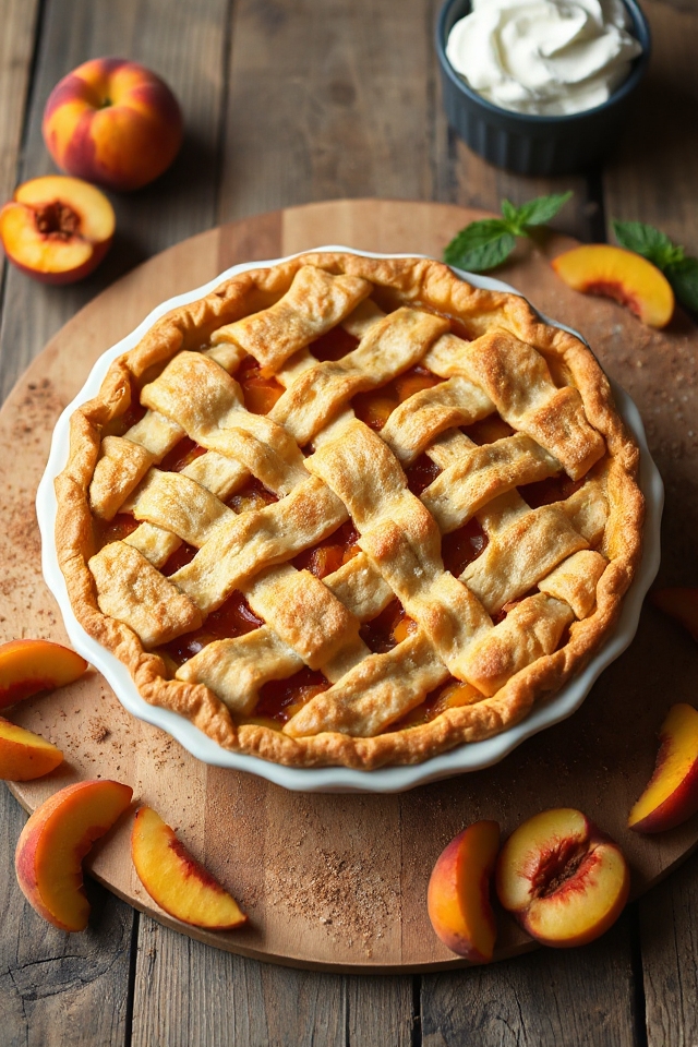 delicious homemade peach pie