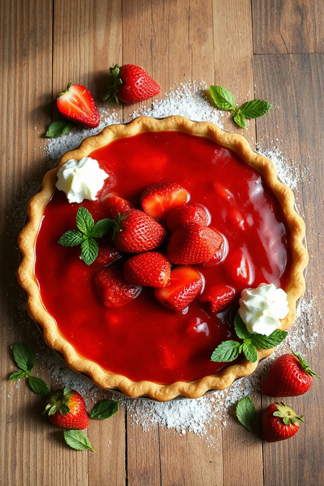 delicious homemade strawberry pie
