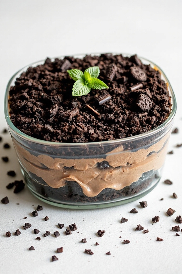 delicious layered chocolate dessert