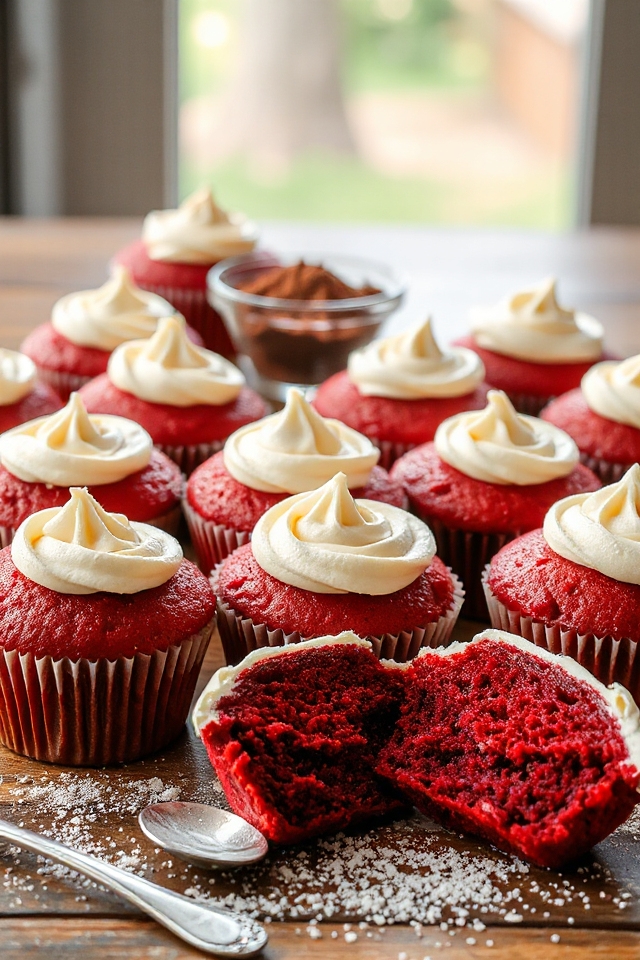 delicious red velvet cupcakes