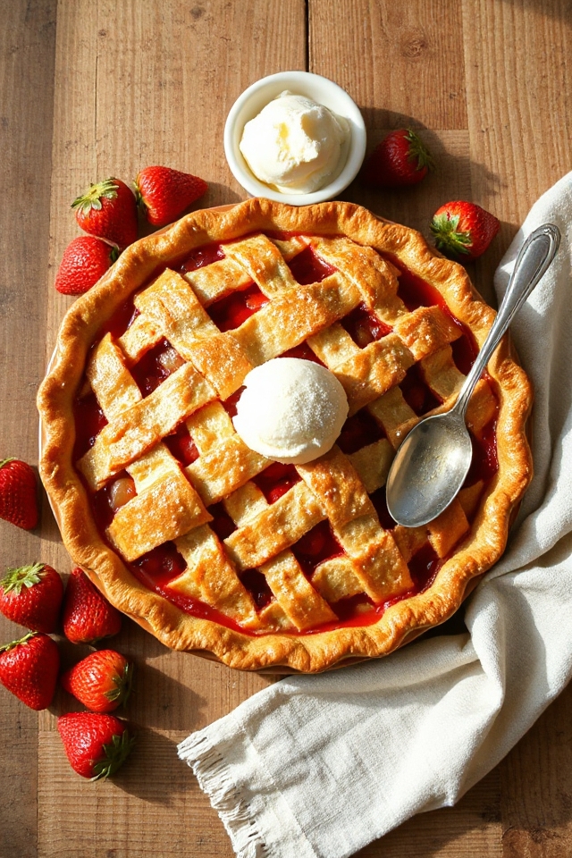 delicious strawberry rhubarb pie