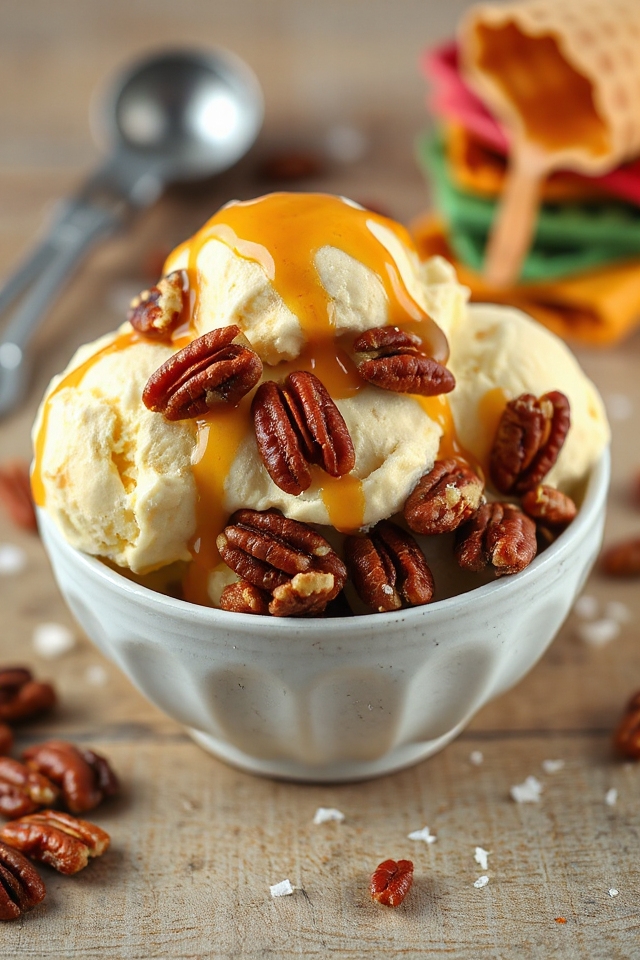 homemade butter pecan ice cream
