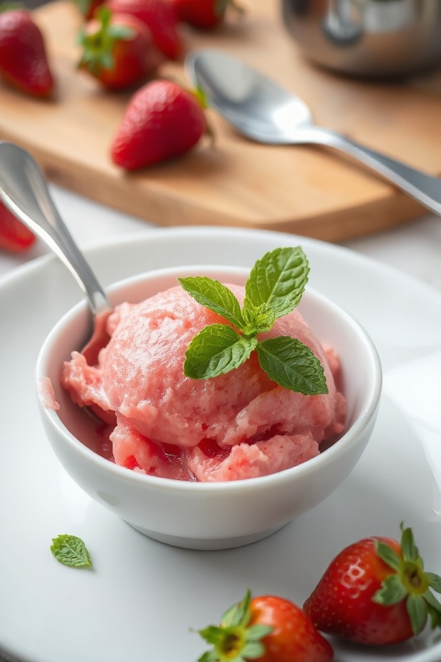 homemade strawberry sorbet recipe