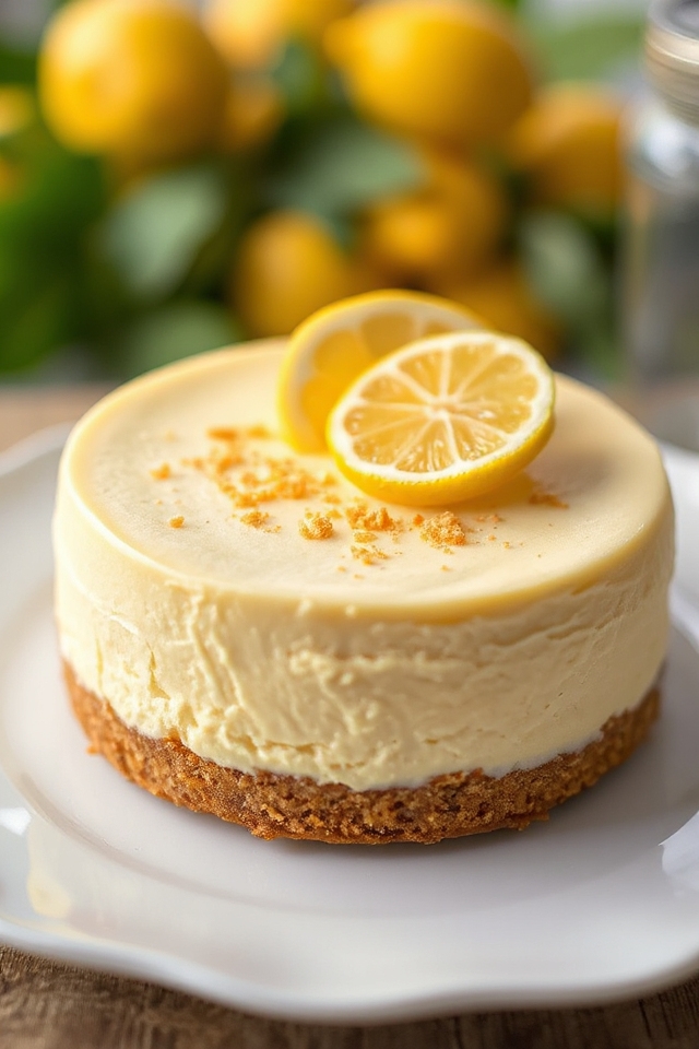lemon cheesecake baking process