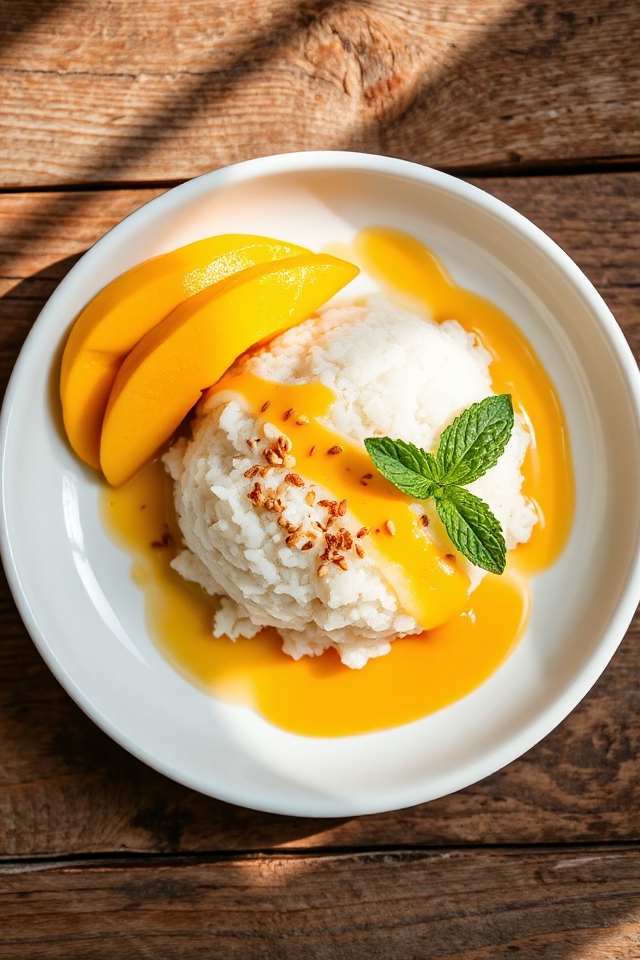 mango sticky rice preparation