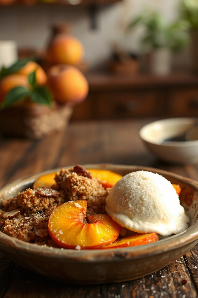 peach crumble baking instructions