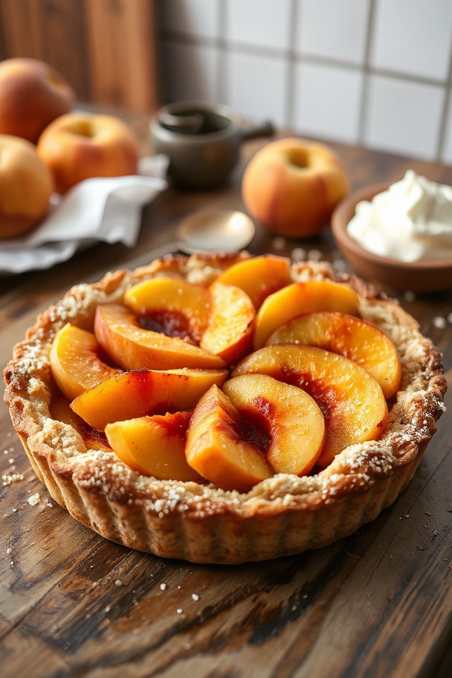 peach tart baking experience