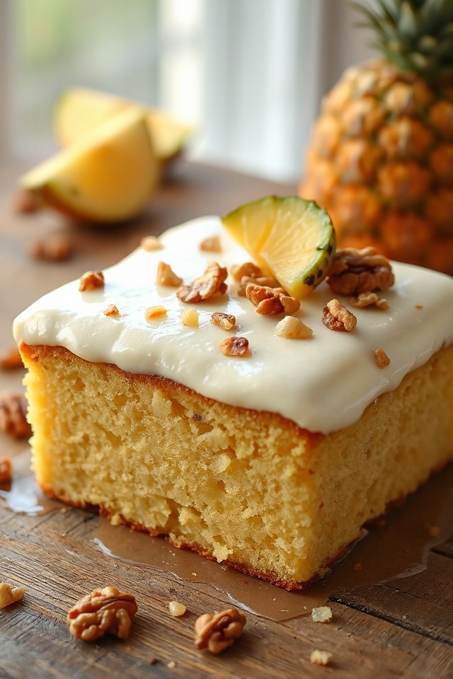 pineapple cake with creamy frosting