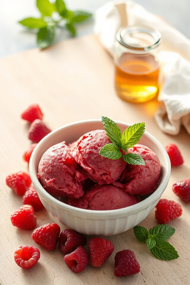 raspberry sorbet preparation instructions