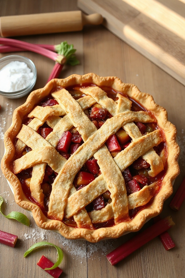 rhubarb pie baking instructions