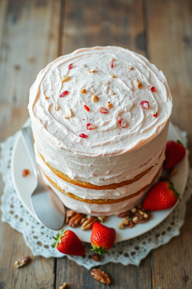 strawberry cake baking instructions