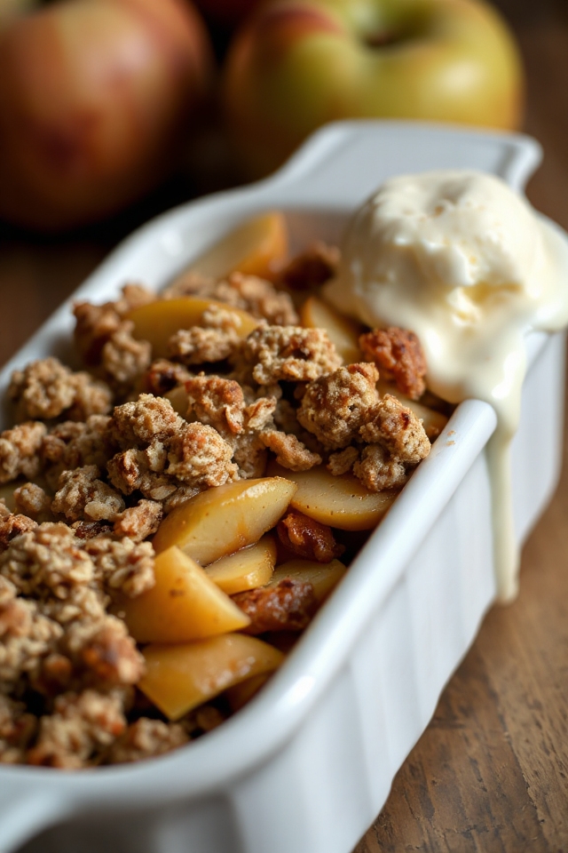 warm apple crumble recipe